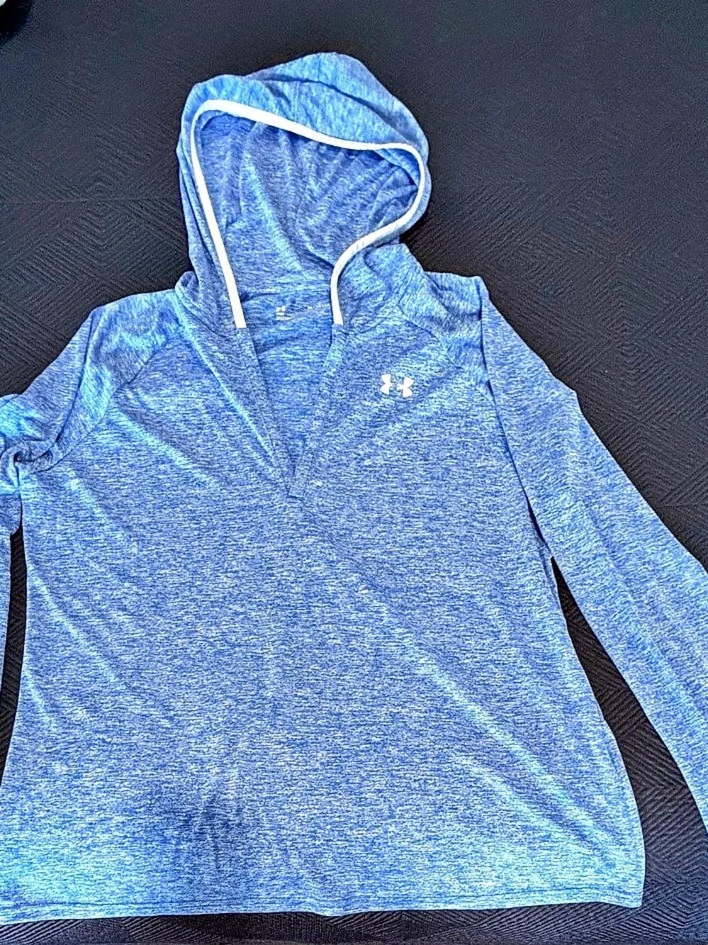 Under Armour UA Tech Twist Hooded Henley Women’s XL Blue Hoodie